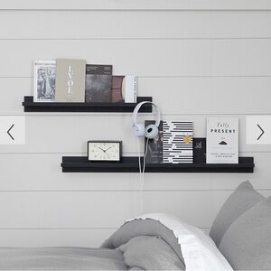 *NIB* Pottery Barn Teen No Nails Ledge - Black 36 inch